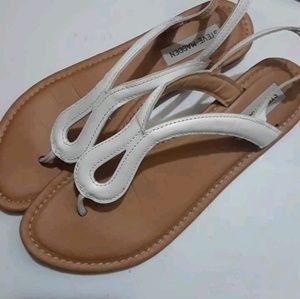 White Steve Madden leather Sandals